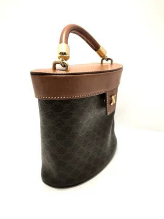 Celine Handbags - Celine Handbag Macadam brown dark vinyl chloride leather
